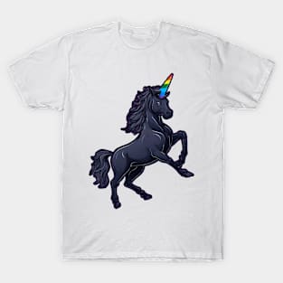 unicorn with a rainbow horn T-Shirt